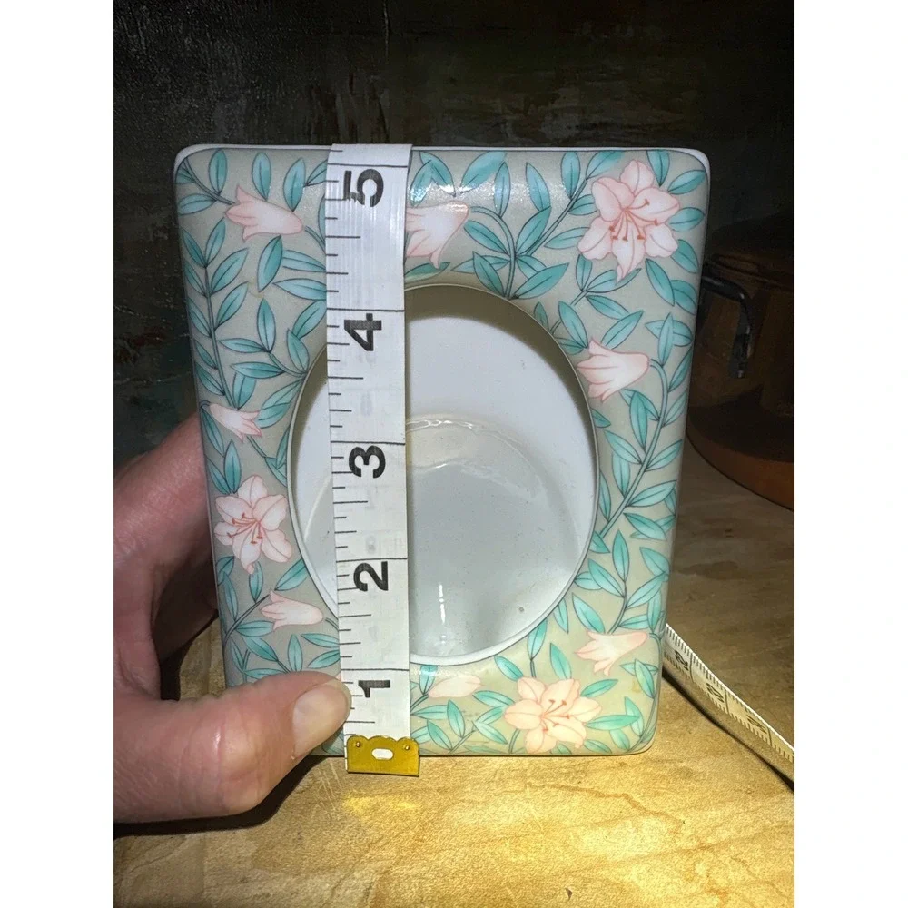 Vintage Otagiri Japan Serenade Porcelain Floral Photo Frame Pink Lily 5x4